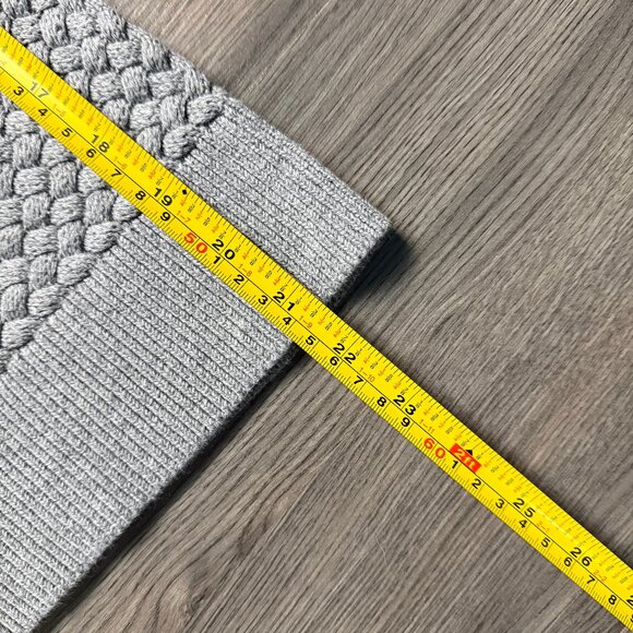 L.L. Bean Women's Basketweave Knit Sweater - Grey - Picture 5 of 5